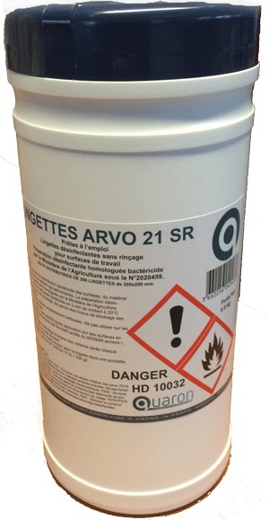 BOITE 200 LINGETTES DESINFECTANTES ARVO 21