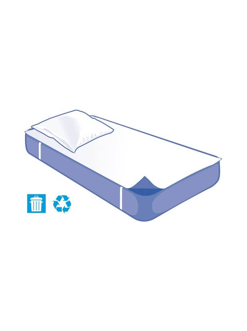 Kit literie jetable plateau pour lit 1 place 90x190cm