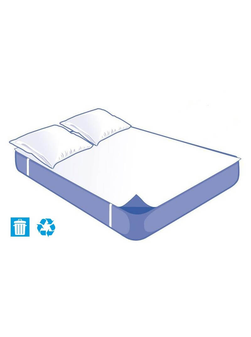 Kit literie jetable plateau pour lit 2 places 140x190cm