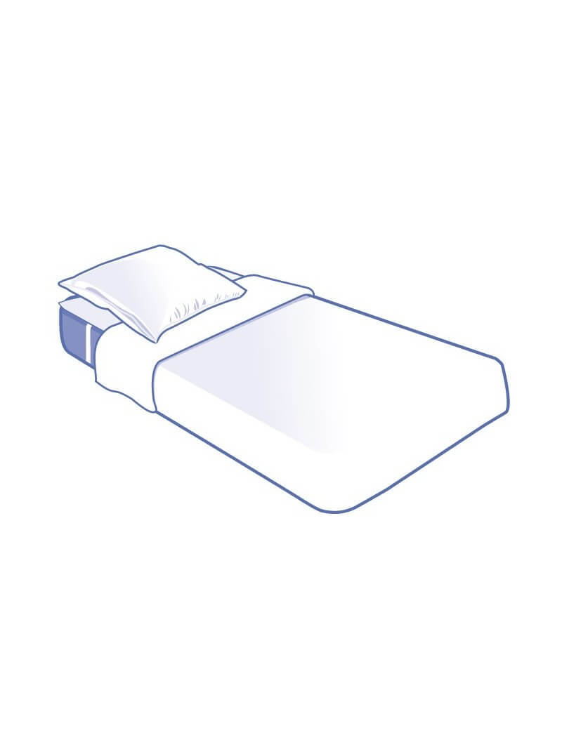 Kit literie jetable plateau complet pour lit 1 place 90x190cm