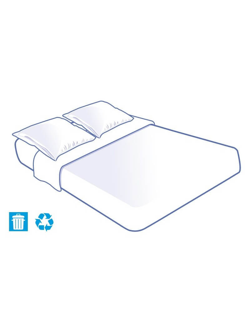 Kit literie jetable housse complet pour lit 2 places 140x190cm