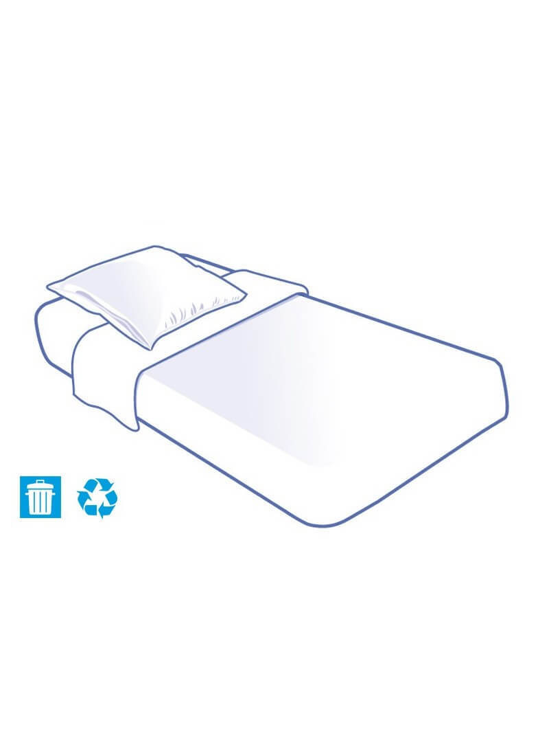 Kit literie jetable housse complet pour lit 1 place 90x190cm