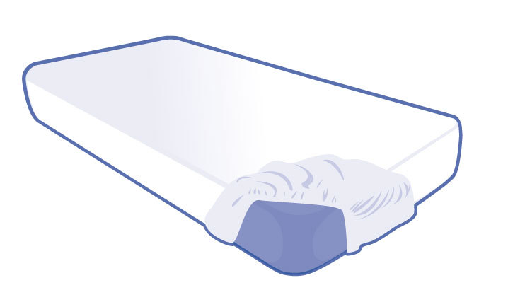 Alèse housse économique simple jetable PP 90x190x17cm blanc