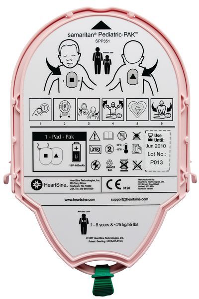 Pad-Pak pédiatrique pour défibrillateur HEARTSINE SAMARITAN