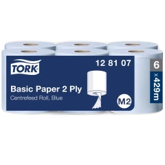 TORK M2 ESSUYAGE BASIC 2PLIS 150M (X6) BLEU